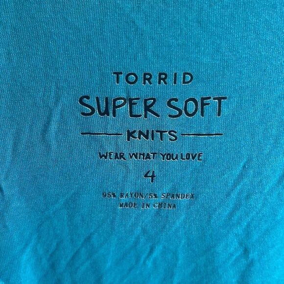 ✨Torrid Midi Jersey Teal Trapeze Sz 4X Dress✨ - Picture 8 of 8